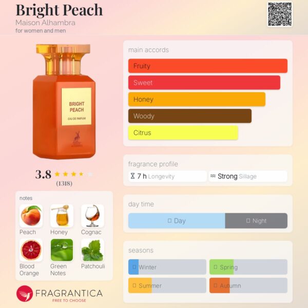 عطر الحمبرا برایت پِیچ (مشابه تام فورد بیتر پیچ ) | Alhambra Bright Peach