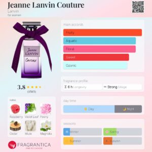 تستر اورجینال عطر لانوین جین کوتور | Lanvin Jeanne Couture Tester
